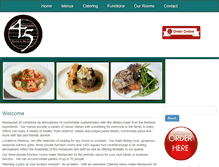 Tablet Screenshot of 45restaurant.com